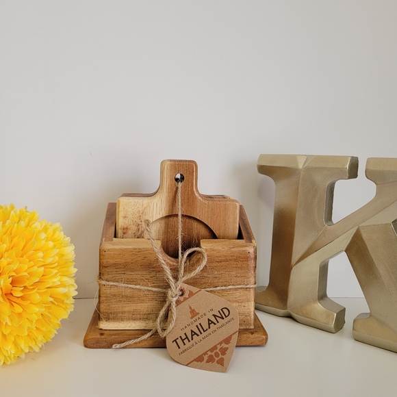 Wood Coaster Set - Picture 2 of 6